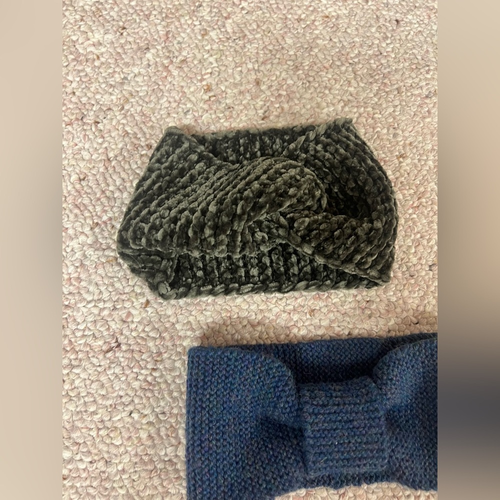 Chic Green and Blue Knit Hair Accessories Bundle - Picture 3 of 3